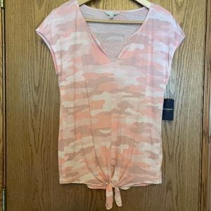NWT LUCKY BRAND Camo Pink Lavender Top Size Small